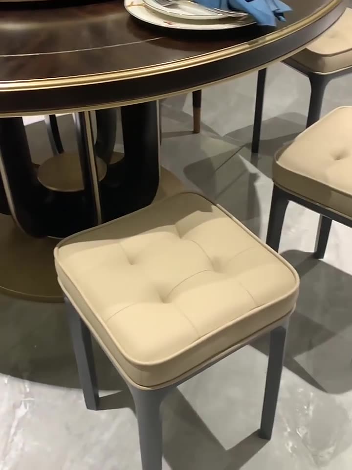 Simple soft pack living room light luxury square stool