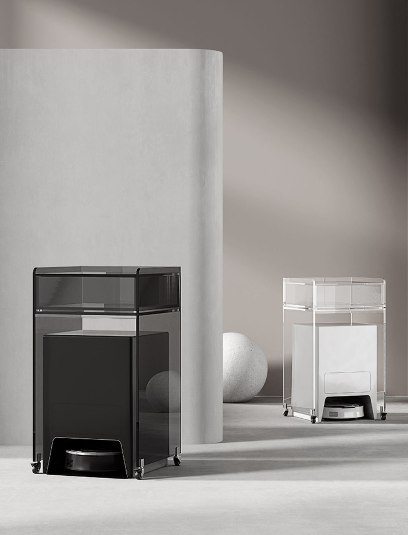 Acrylic shelf with drawer