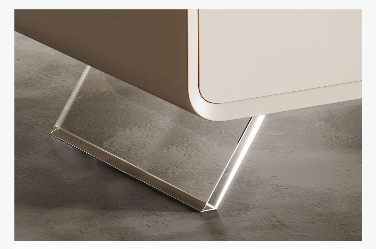 Acrylic floating coffee table living room home designer