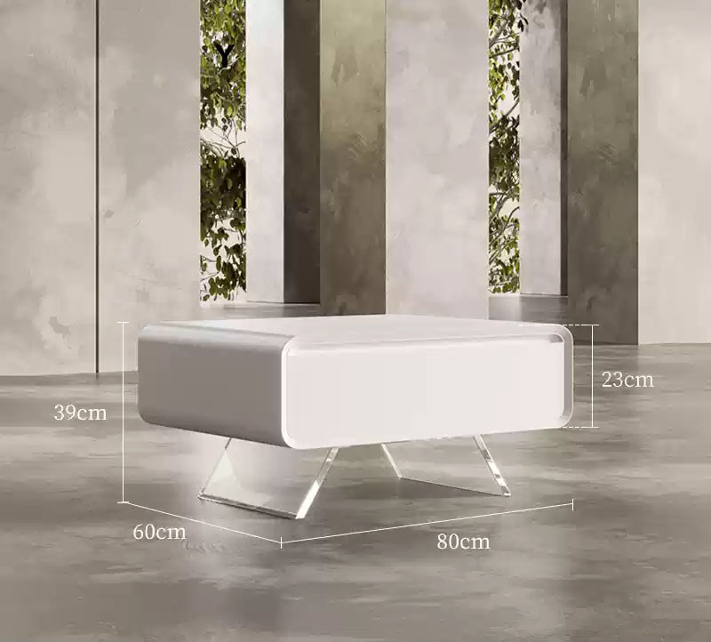 Acrylic floating coffee table living room home designer