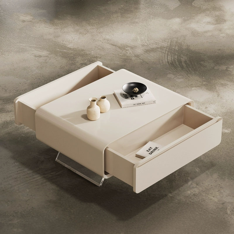 Acrylic floating coffee table living room home designer