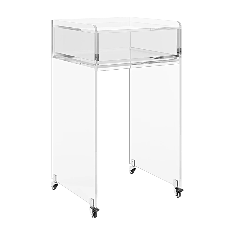 Acrylic shelf with drawer