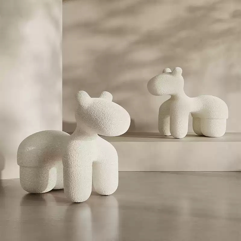 Italian pony chair net red animal seat leisure chair designer cartoon single sofa living room bench