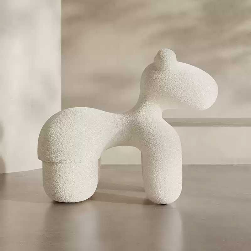 Italian pony chair net red animal seat leisure chair designer cartoon single sofa living room bench