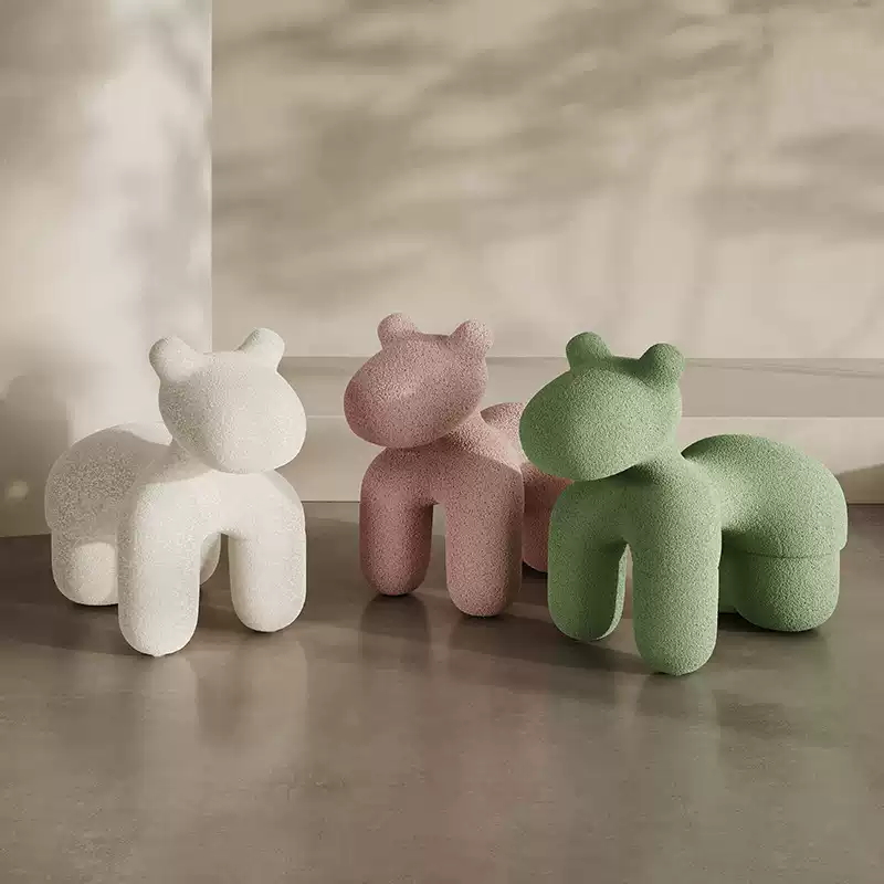 Italian pony chair net red animal seat leisure chair designer cartoon single sofa living room bench