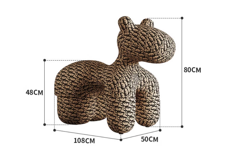 Pony chair net red creative chair living room children's animal seat stool