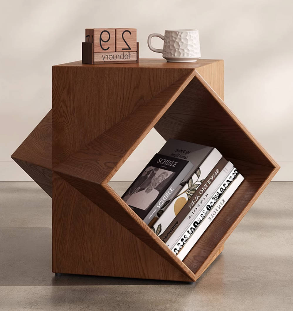 American style polyhedron side table wabi-sabi style creative art sofa small apartment