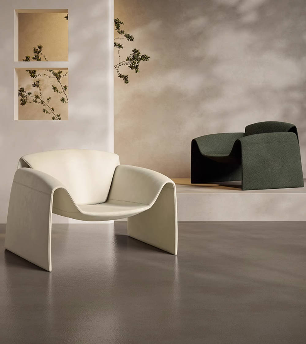 Internet celebrity crab chair leather modern light luxury creative designer leisure single sofa