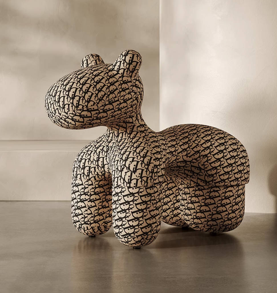 Pony chair net red creative chair living room children's animal seat stool