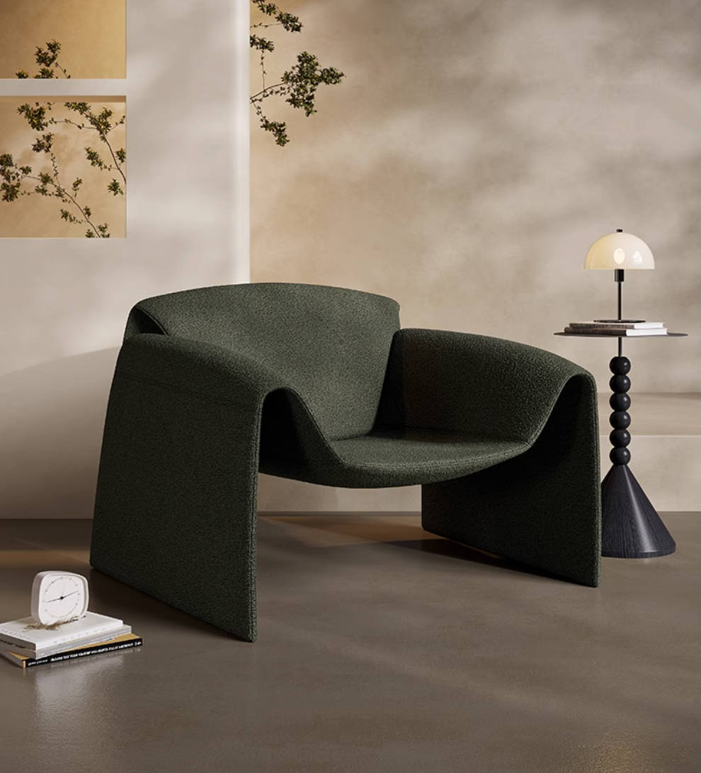 Internet celebrity crab chair leather modern light luxury creative designer leisure single sofa