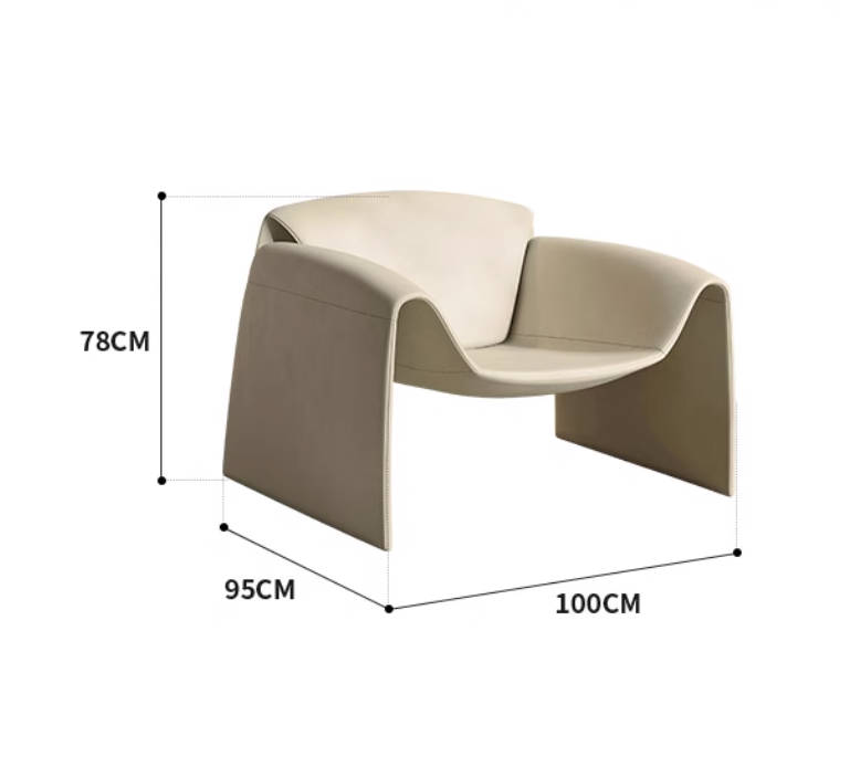 Internet celebrity crab chair leather modern light luxury creative designer leisure single sofa