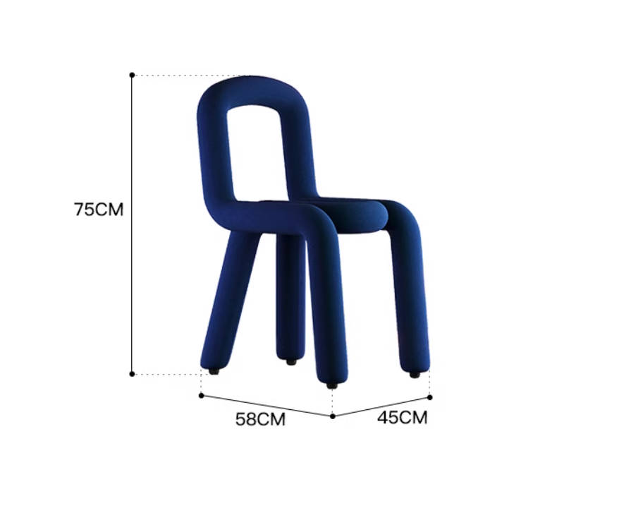 Designer home light luxury high-end special-shaped dining chair modern and simple