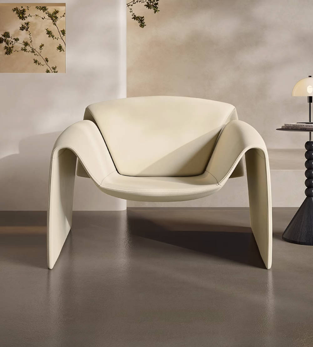 Internet celebrity crab chair leather modern light luxury creative designer leisure single sofa